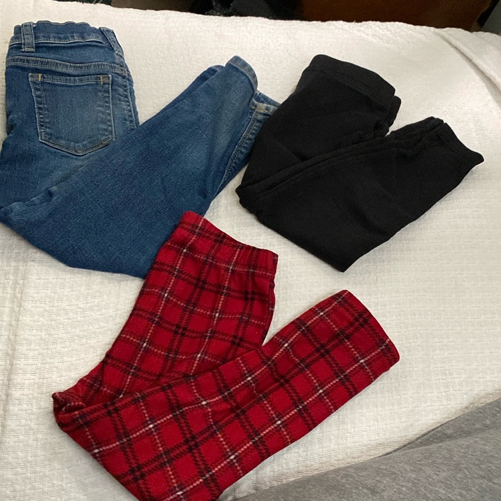 5 pair of girl leggings